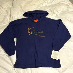 NWT Vintage Old Stock Karl Kani-Jeans Blue Hoodie Logo